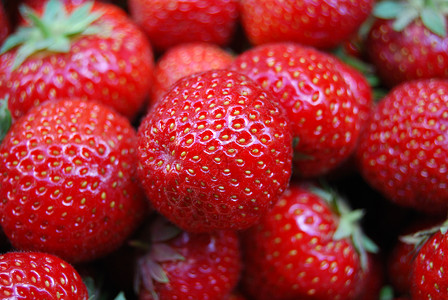 许多成熟的草莓关闭图片
