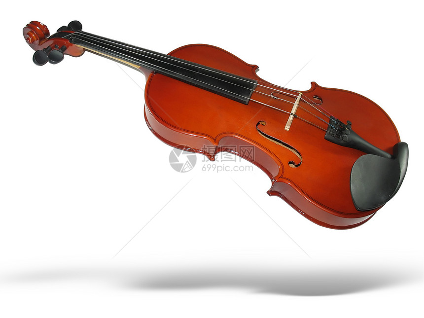 古典音乐小提琴白色背景图片
