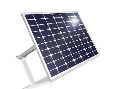 具有太阳反射的3D太阳能电池板图片