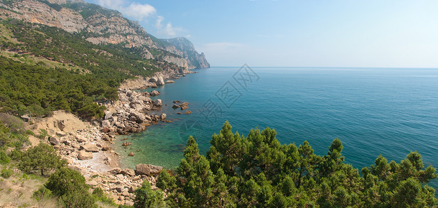 黑海克里米亚乌克兰岩石海岸图片