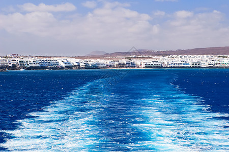 加那利群岛兰萨罗特海面上留图片