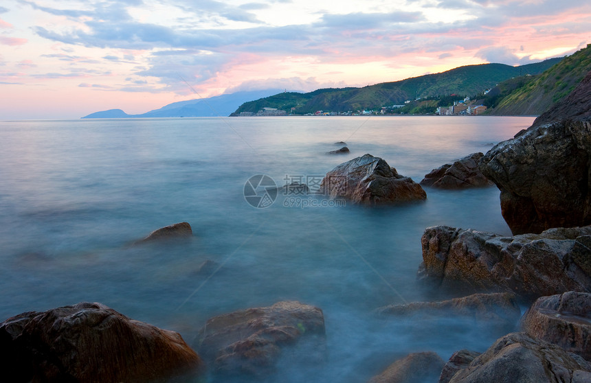 海上日落景观图片