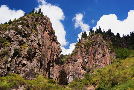 哈萨克斯坦提安尚山的克图片