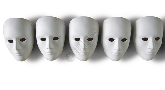白色狂欢节面具图片