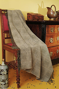 装饰古董家具和编织物图片