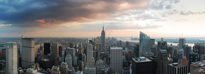纽约市天线全景曼图片