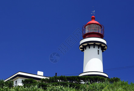圣乔治岛上的白色灯塔图片