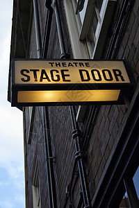 伦敦西区剧院的照明标志背景图片