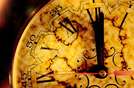 与grunge旧时钟的时间概念图片