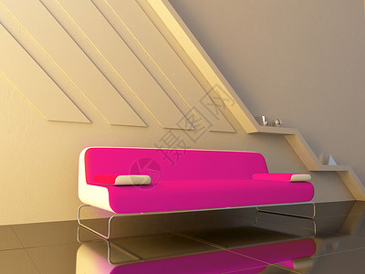 粉色现代沙发图片