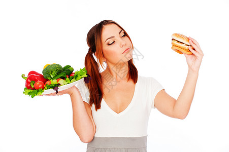 女人在想食物图片