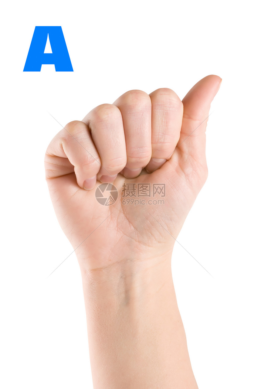 用美国手语拼写字母ASL字图片