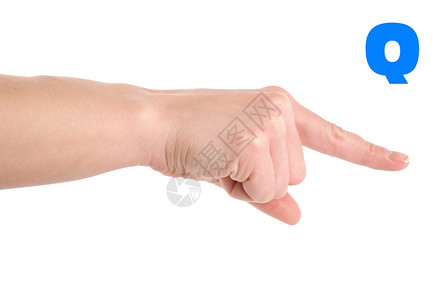 拼写美国手语字母ASL的图片