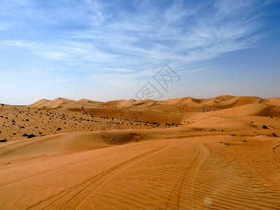 漫长的沙漠之旅背景图片