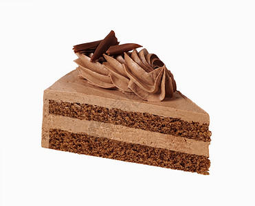一块巧克力奶油蛋糕图片