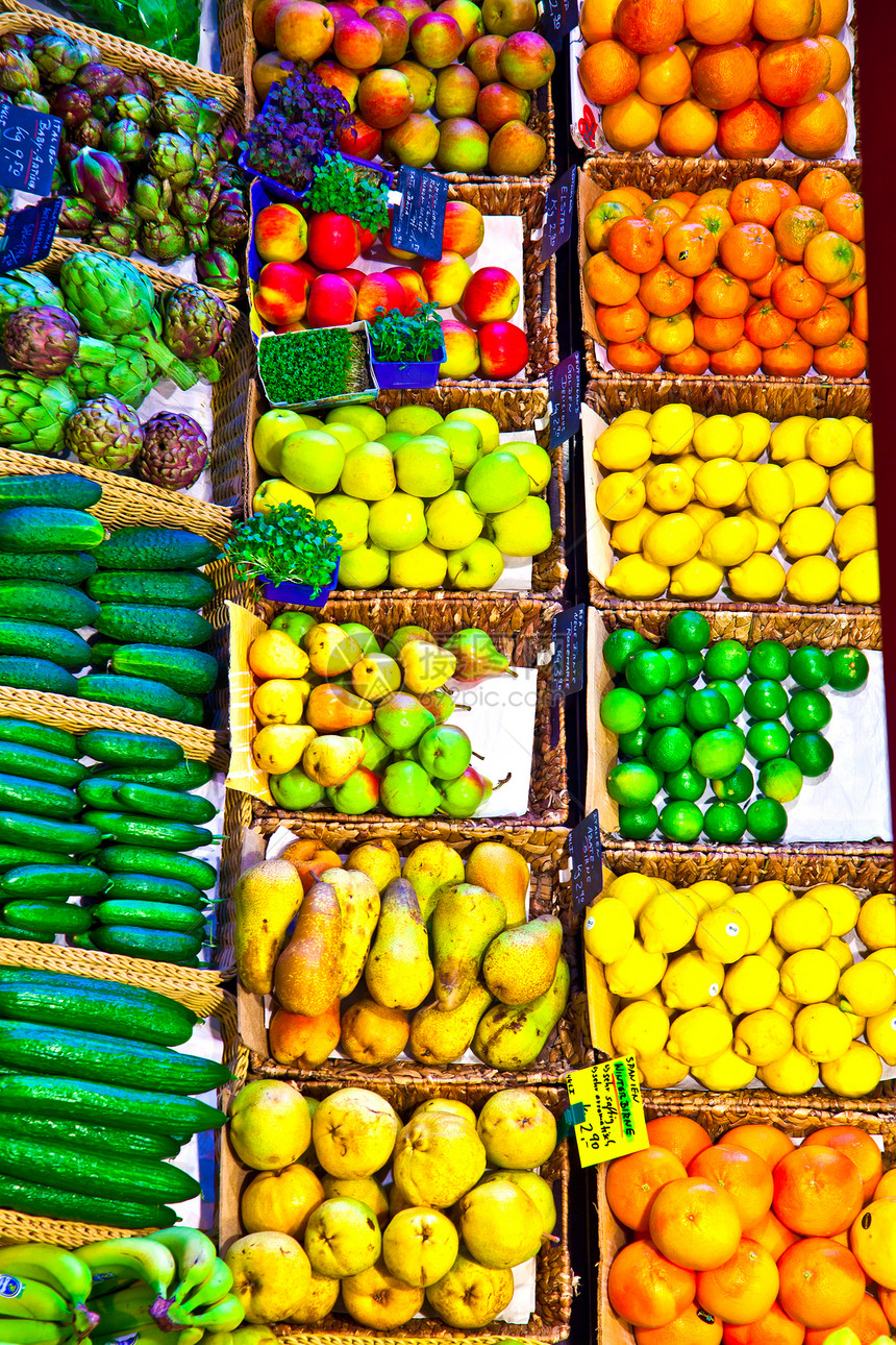 水果市场销售新鲜健康的水果图片