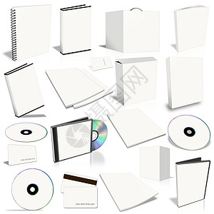 白色3D空白封面收藏图片