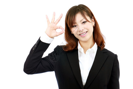 快乐笑的年轻日本女商人的平凡般的微图片