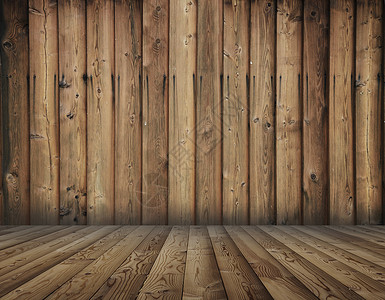 老式木制房间旧背景图片