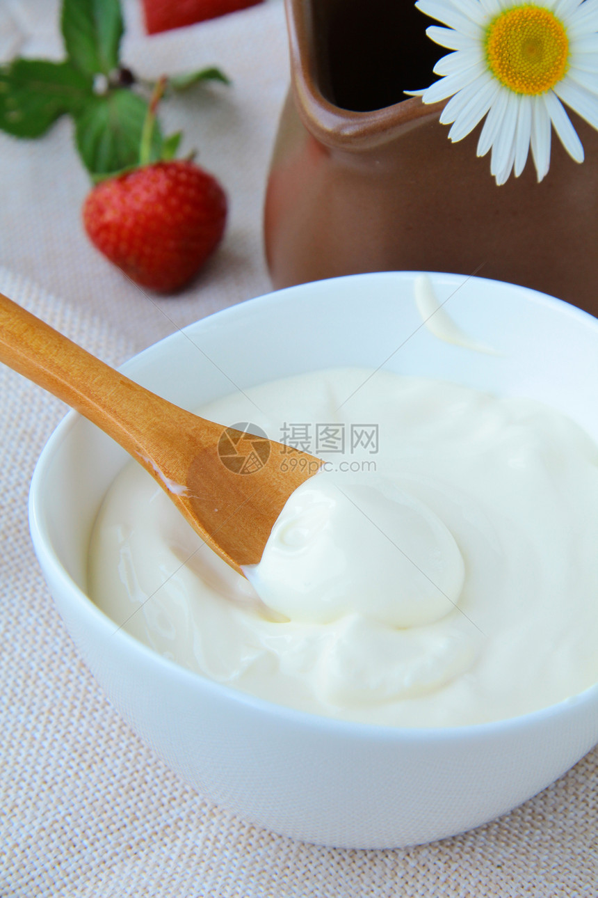 白杯发酵乳制品酸奶油图片