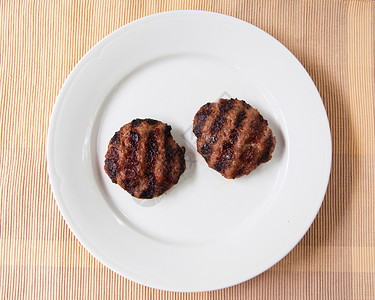 桌子上的烤肉丸图片