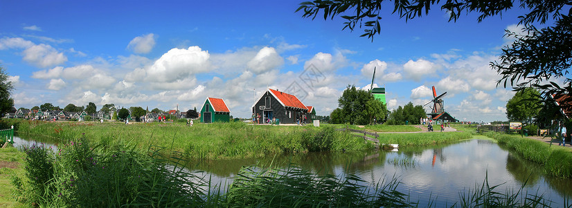 荷兰阿姆斯特丹附近著名的dutch村ZaanseSch图片