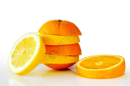 一堆多汁的橙子和柠檬片的组成图片