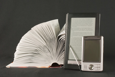 公开书籍电子图书阅读器和手持黑底电图片