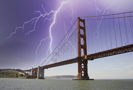 风暴逼近旧金山门图片