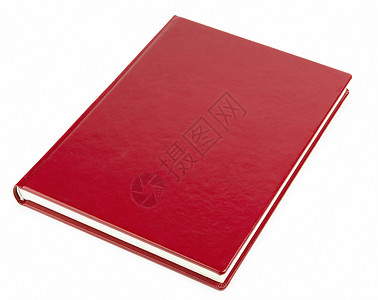 孤立在白色的红色空白书背景图片