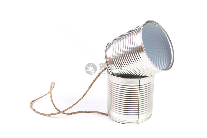 通讯理念锡罐电话图片