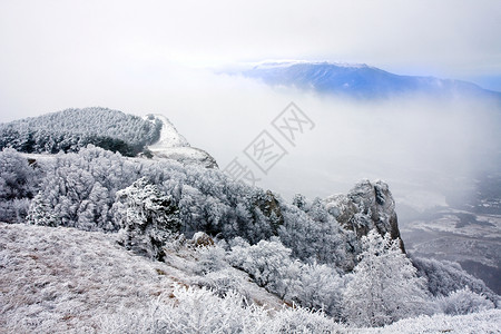 山中冬季图片