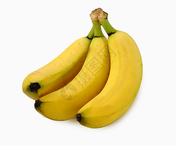 在白色背景上孤立的香蕉图片