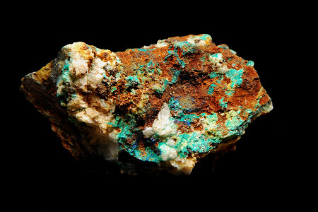 菱镁矿和美丽的绿色孔雀石图片