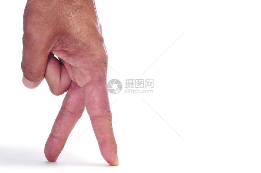 男人用手指的手模仿一个人走图片