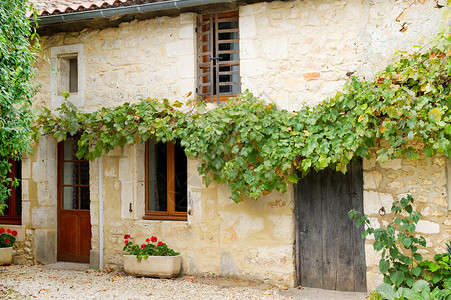一个浪漫的法国房子的细节背景图片