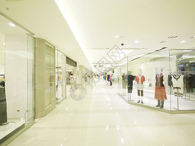 百货公司的长廊和陈列柜背景图片