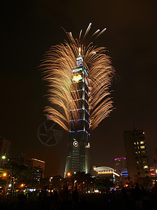 台北101新年烟花图片