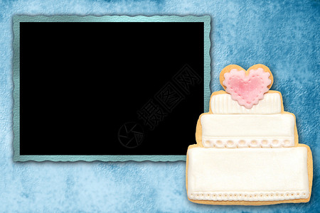 背景相框婚礼与婚宴喜饼图片