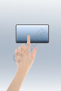 手指按虚拟键盘按钮的图片图片