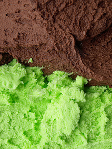 薄荷巧克力风味冰淇淋的细节背景图片