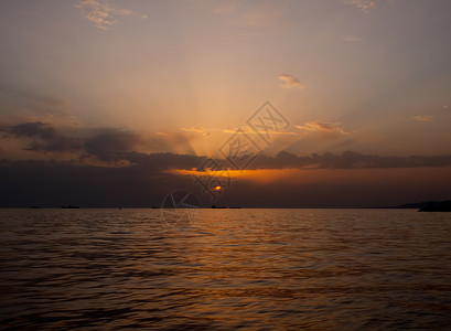 日落时海景图片