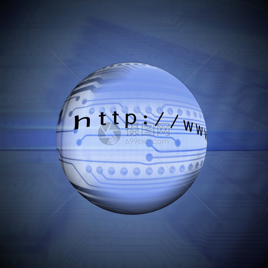 网址和商务3d互联网符号Intern图片