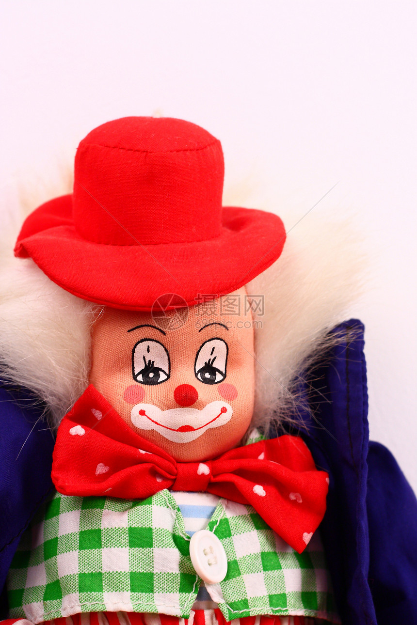 玩具小丑肖像在图片
