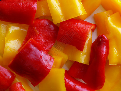 红黄胡椒和红黄胡椒作为图片