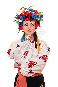 穿着乌克兰民族服装的漂亮年图片