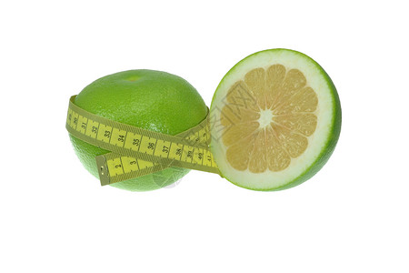 绿色葡萄水果以计量胶带图片