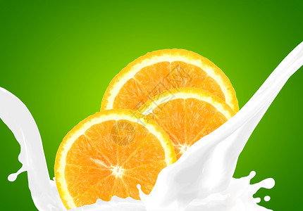 用橙子泼牛奶图片