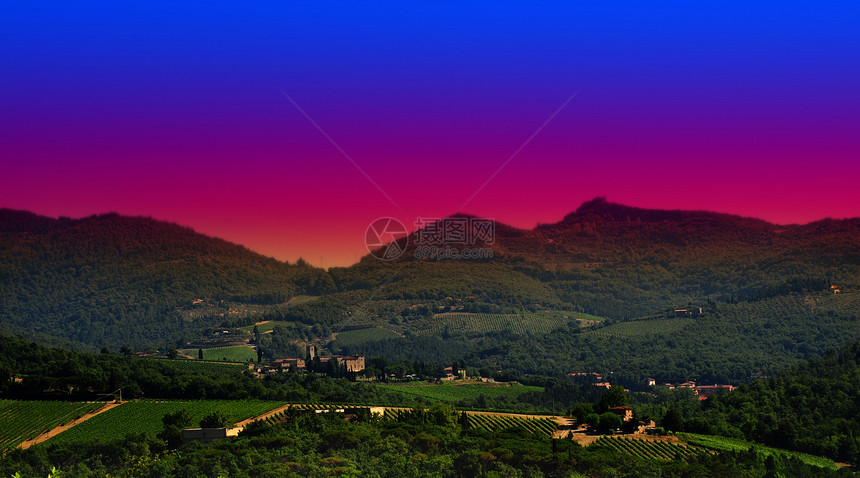 Chianti地区Toscany山和图片