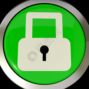 图标或绿色按钮显示安全图片